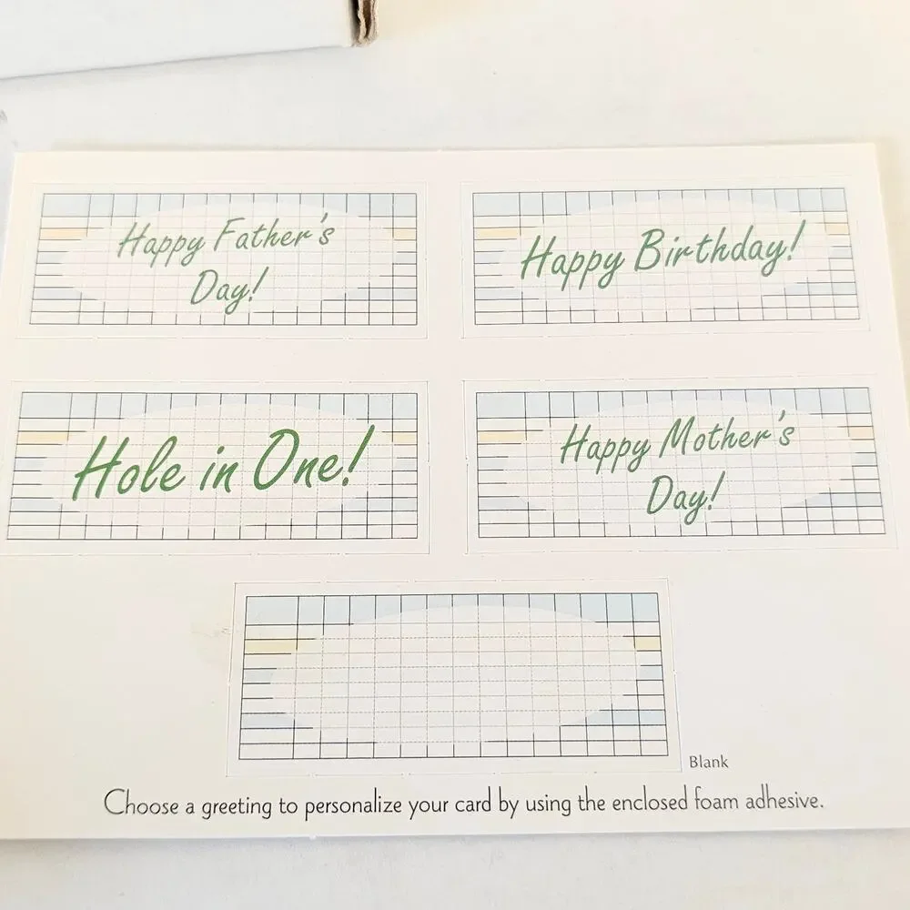 Golf Pop Up Greeting Card Father's Day Birthday Hole in One Mothers Day